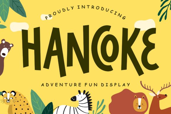 Hancoke Font: Playful Display Type for Kids Crafts