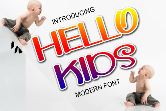 Hello Kids Display Font for Modern Web Design