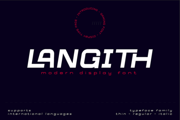 Langith Font: Futuristic Display Typography for Web Design