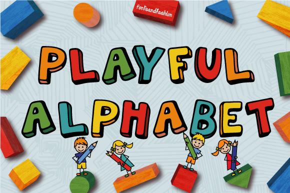 Playful Alphabet Font for Engaging Kids Web Design
