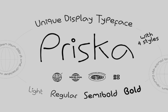Priska Font: Stylish Hand-Drawn Display Typography
