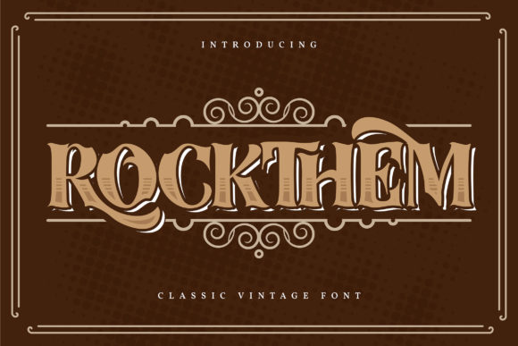 Rockthem Font: Bold Vintage Display for Branding