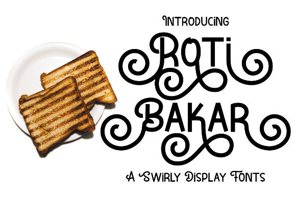 Roti Bakar Font: A Whimsical Display Typeface for Makers