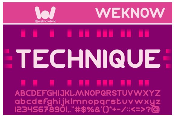 Technique Font: A Fun and Cool Display Typeface for Creative Projects