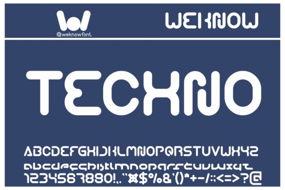 Techno Font: Futuristic Display Style Guide